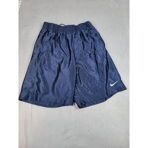 Nike‎ Basketball Shorts Mens Medium Blue Baggy Shinny Dazzle Hoop Trunks
